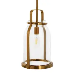 Hello Honey&reg; Robert Stevenson Lighting Channing Metal & Glass Ceiling Light Brushed Gold