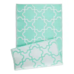 DII&reg; Lattice Outdoor Floor Runner, 3ft. x 6ft. Aqua