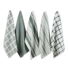 DII&reg; Woven Dish Towels, 5ct. Dark Green