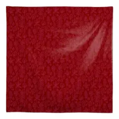 58" Autumn Pattern Leaves On Red Tablecloth