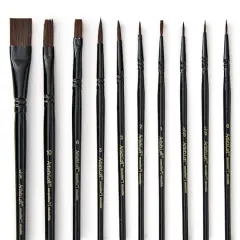 Necessities&trade; Brown Synthetic Watercolor 10 Piece Brush Set by Artist's Loft&reg;