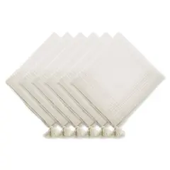 DII&reg; Natural Variegated Stripe with Tassel Cloth Dinner Napkins, 6ct.
