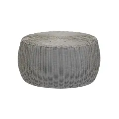 Household Essentials 9" Woven Storage Ottoman Gray