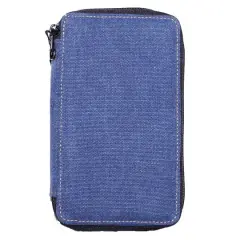 Global Art 48 Slot Canvas Pencil Case Denim