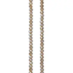 Silver Glass Small Faceted Rondelle Beads, 3mm by Bead Landing&trade;