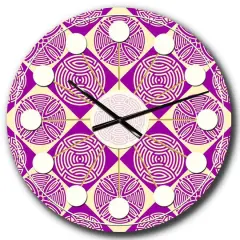 Designart 'Retro Abstract Pattern Design I Mid-Century Modern Wall Clock