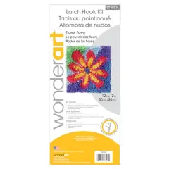 WonderArt&reg; Shaggy Flower Power Latch Hook Kit