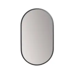 Habitat Pluto 28" Black Oval Wall Mirror