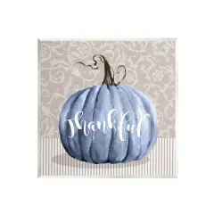 Stupell Industries Thankful Patterned Fall Pumpkin Wall Plaque Art