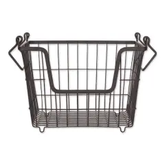 DII&reg; Medium Square Metal Basket Black