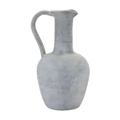 12" Gray Pitcher Vase
