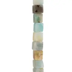 Multicolor Amazonite Cube Beads by Bead Landing&trade; 