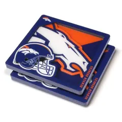 NFL 3D Logo Series Coaster Set Denver Broncos
