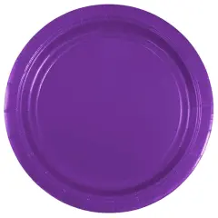 JAM Paper 7" Paper Party Plates, 50ct. Purple