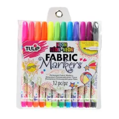 Tulip&reg; Permanent Fabric Markers, Neon