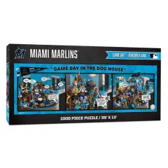 MLB Game Day in the Dog House 1,000 Piece Puzzle Miami Marlins