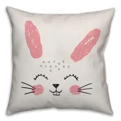 Reversible Bunny Throw Pillow
