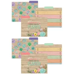 Teacher Created Resources Rustic Bloom File Folders, 2 Packs of 12