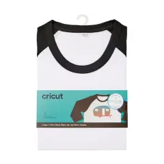 Cricut&reg; Unisex Adult Raglan Sleeve T-Shirt Blank Black