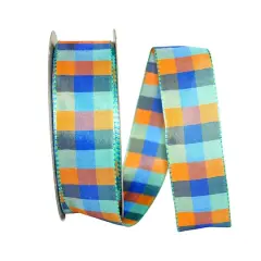 Reliant 1.5" Bright Plaid Wired Ribbon Combo 4