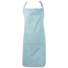 DII&reg; Solid Chambray Chef Apron Aqua