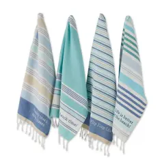 DII&reg; Beach House Vibes Embellished Dishtowel Set