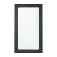 42" Black Rectangle Wood Contemporary Wall Mirror
