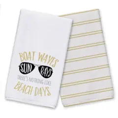 Beach Days Tea Towel Set Yellow