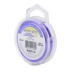 Artistic Wire&reg; 22 Gauge Silver Plated Tarnish Resistant Colored Copper Craft Wire, 10yd. Amethyst