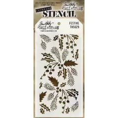 Stampers Anonymous Tim Holtz&reg; Festive Layered Stencil