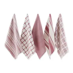 DII&reg; Assorted Wine Woven Dishtowel (Set of 5)
