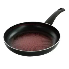 Gibson Home&reg; Piletti 10'' Aluminum Frying Pan Black and Red