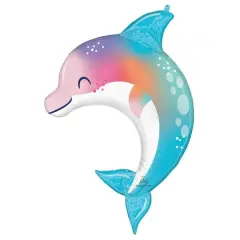 SuperShape&trade; 33" Under the Sea Dolphin Foil Balloon