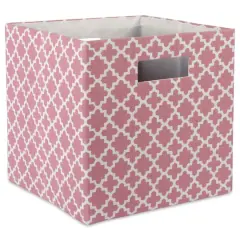 DII&reg; 13" Polyester Lattice Storage Cube Rose