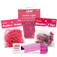 JAM Paper Desk Supply Assortment Pink