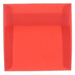 JAM Paper 8.5" x 8.5" Translucent Vellum Invitation Envelopes, 25ct. Primary Red