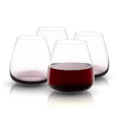 JoyJolt&reg; 18.2oz. Black Swan Stemless Red Wine Glasses, 4ct.