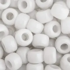 John Bead 9mm Opaque Plastic Pony Beads, 1,000ct. White