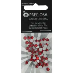 John Bead Preciosa VIVA12 Flat Back Czech Crystal Rhinestones, 4mm Light Siam