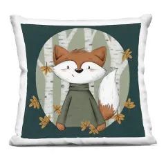 Stupell Industries Autumnal Fox & Birch Trees Decorative Printed Throw Pillow
