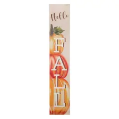 Glitzhome&reg; 3.5ft. Hello Fall Wooden Porch Sign