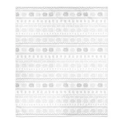 Gray Mudcloth Sherpa Fleece Blanket