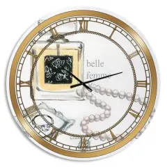 Designart 'Perfume Glam Bathroom I Glam Wall Clock