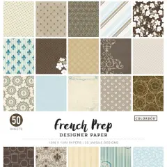 Colorbok&reg; French Prep Designer Cardstock Paper Pad, 12" x 12"