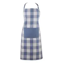 DII&reg; Buffalo Check Chef Apron Blue