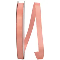JAM Paper 5/8" x 100yd. Double Face Satin Ribbon Light Coral