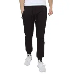 Galaxy by Harvic Men&rsquo;s Slim Fit Fleece Jogger Sweatpants Black