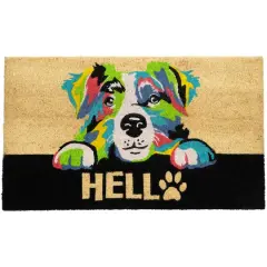 Multicolor Dog Hello Doormat