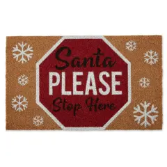 DII&reg; Santa Please Stop Sign Doormat