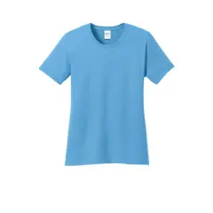 Port & Company&reg; Colors Core Cotton Ladies T-Shirt Aquatic Blue